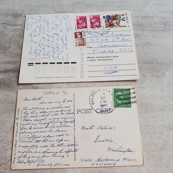 Vintage Postcards Lot Of 6 Crooked River Or Lake Champlain Columbian High School - Picture 12 of 12